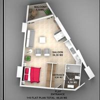 Flat in Turkey, 62 sq.m.