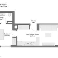 Flat in Turkey, 53 sq.m.
