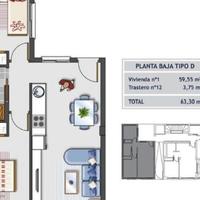 Flat in Spain, Comunitat Valenciana, Alicante, 63 sq.m.