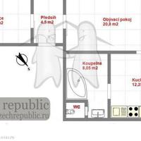 Квартира в Чехии, Устецкий край, Теплице, 61 кв.м.