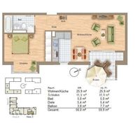 Flat in Germany, Munich, 60 sq.m.