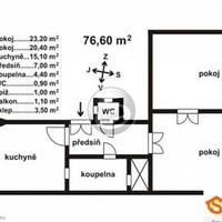Flat in the city center Czechia, Ustecky region, Teplice, 77 sq.m.
