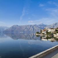 Villa at the first line of the sea / lake, in the suburbs in Montenegro, Kotor, 196 sq.m.