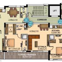 Apartment in Republic of Cyprus, Lemesou, Nicosia, 96 sq.m.