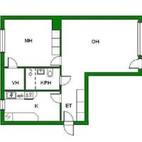 Flat in Finland, Imatra, 56 sq.m.