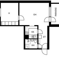 Flat in Finland, Imatra, 44 sq.m.