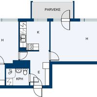 Flat in Finland, Imatra, 53 sq.m.