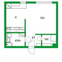 Flat in Finland, Vantaa, 34 sq.m.
