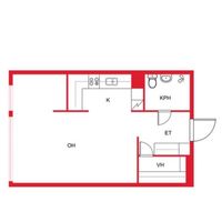 Flat in Finland, Vantaa, 39 sq.m.