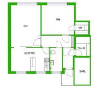 Таунхаус в Финляндии, Оулу, 59 кв.м.