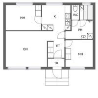 House in Finland, Oulu, 72 sq.m.