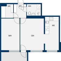 Flat in Finland, Imatra, 48 sq.m.