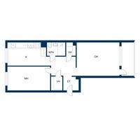 Flat in Finland, Imatra, 56 sq.m.