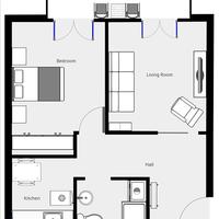 Квартира в Греции, 46 кв.м.