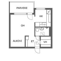 Flat in Finland, 31 sq.m.
