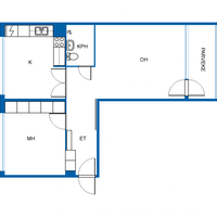 Flat in Finland, 60 sq.m.