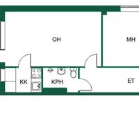Flat in Finland, 40 sq.m.