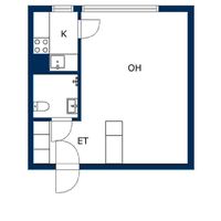 Flat in Finland, 30 sq.m.