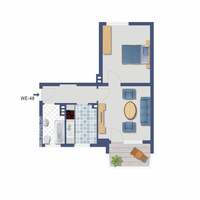 Flat in Germany, Nordrhein-Westfalen, Dortmund, 47 sq.m.