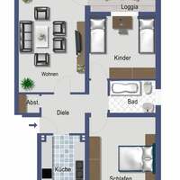 Flat in Germany, Nordrhein-Westfalen, Krefeld, 71 sq.m.