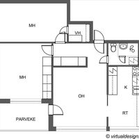 Flat in Finland, Pieksaemaeki, 61 sq.m.