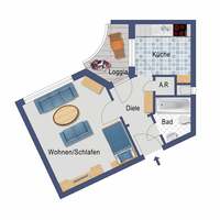 Квартира в Германии, Северная Рейн-Вестфалия, Дюссельдорф, 38 кв.м.