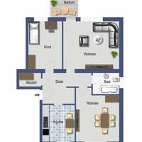 Квартира в Германии, Северная Рейн-Вестфалия, Кельн, 77 кв.м.