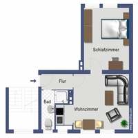 Квартира в Германии, Северная Рейн-Вестфалия, Дюссельдорф, 45 кв.м.