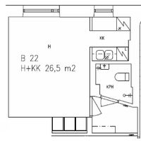 Квартира в Финляндии, Пирканмаа, 27 кв.м.