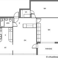 Flat in Finland, Pieksaemaeki, 61 sq.m.