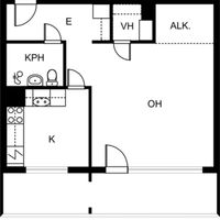 Flat in Finland, Imatra, 41 sq.m.