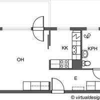 Flat in Finland, Pieksaemaeki, 31 sq.m.