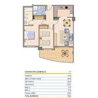 Апартаменты у моря в Испании, Валенсия, Аликанте, 75 кв.м.