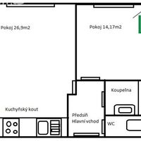 Flat Czechia, Prague, Butovice, 50 sq.m.