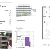 Квартира в большом городе в Чехии, Прага, Винограды, 61 кв.м.