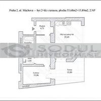 Flat Czechia, Prague, Vinohrady, 55 sq.m.