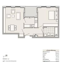 Квартира в большом городе в Германии, Мюнхен, 63 кв.м.