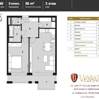 Flat Czechia, Prague, Santoska, 58 sq.m.