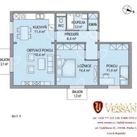 Квартира в Чехии, Прага, Ксаверов, 69 кв.м.