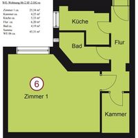Flat in the big city in Germany, Berlin, 46 sq.m.