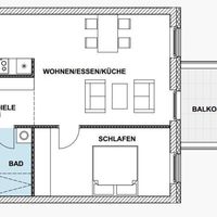 Апартаменты в большом городе в Германии, Берлин, 60 кв.м.