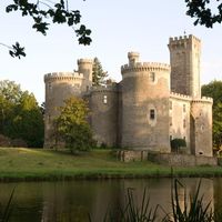 Замок у озера, в пригороде, в лесу во Франции, Новая Аквитания, 2500 кв.м.