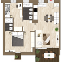 Flat in the big city in Italy, Milan, 109 sq.m.