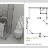 Офис в пригороде в Черногории, Бар, Сутоморе, 43 кв.м.