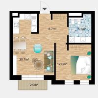 Квартира в Латвии, Рига, 48 кв.м.