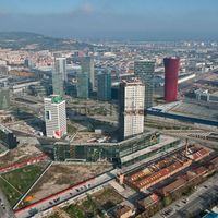 Hotel in the big city, at the seaside in Spain, Catalunya, Barcelona