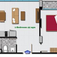 Flat in Thailand, 45 sq.m.