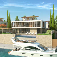 House at the first line of the sea / lake in Republic of Cyprus, Ammochostou, Protaras, 380 sq.m.