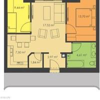 Flat in the city center, at the first line of the sea / lake in Hungary, Heves, 65 sq.m.