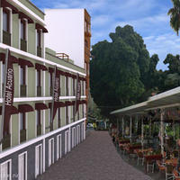Hotel at the second line of the sea / lake, in the city center in Spain, Canary Islands, Valsequillo de Gran Canaria, 900 sq.m.